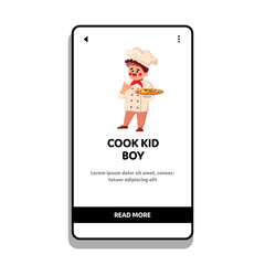 cook kid boy vector. kitchen food, chef happy, home fun, lifestyle little young, cake bakery, toddler flour cook kid boy character. people flat cartoon illustration