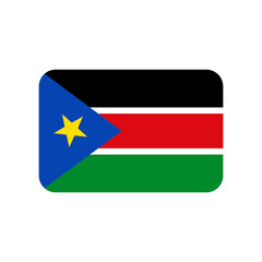South Sudan vector flag on white background