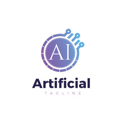 Simple Artificial Intelligence Logo Design Template