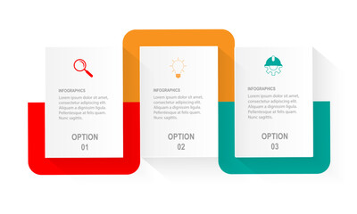 vector infographic design template with 3 option orsteps.