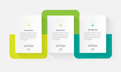 vector infographic design template with 3 option orsteps.