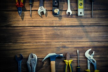 Desk with tools