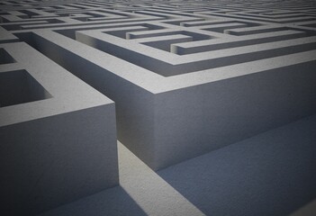 Entrance to difficult maze puzzle