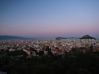 Fototapeta na wymiar ギリシャの首都アテネの夜景 