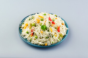 South Indian breakfast dish Shavige bath or Vermicelli or Semiya Upma or Indian rice noodles