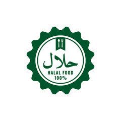 Halal Food Logo Design Vector