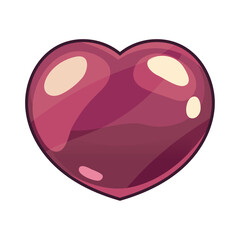 glossy heart love