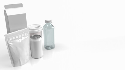 The package on white background for eco concept 3d rendering