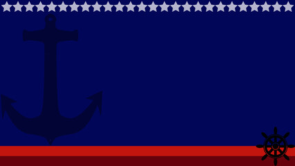Background copy space area with anchor and ship wheel icon for celebrate Columbus Day on October 10. Suitable to place on content with that theme.