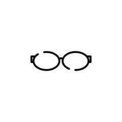 Glasses, Sunglasses, Eyeglasses, Spectacles Line Icon Vector Illustration Logo Template. Suitable For Many Purposes.