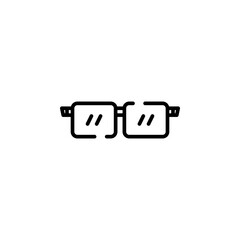 Glasses, Sunglasses, Eyeglasses, Spectacles Line Icon Vector Illustration Logo Template. Suitable For Many Purposes.