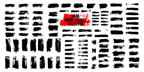 Mega collection of vector brush strokes