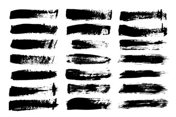 Set of vector brush strokes