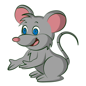 rat cartoon design on transparent background