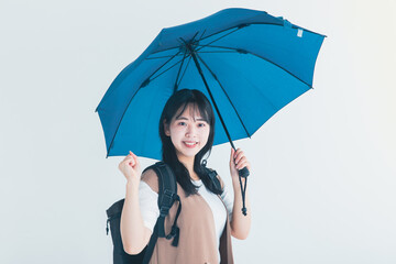 傘をさした女性　umbrella
