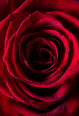 Red rose close up. Vertical floral background for photo wallpapers, screensavers, stories. High quality photo