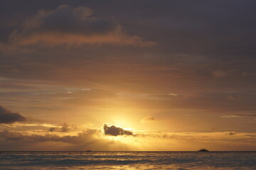 sunset over the sea