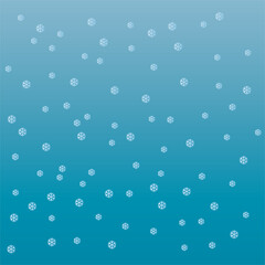 snow vector illustration on blue background