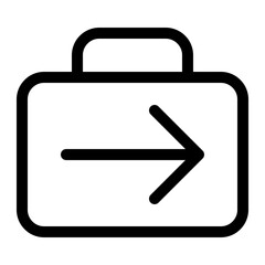 Briefcase Arrow Right Icon