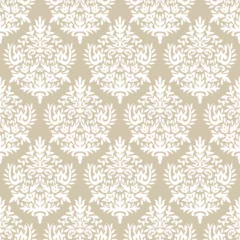 Behang Vector floral damask wallpaper pattern design © malkani