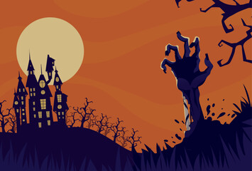 Fototapeta premium halloween creepy night