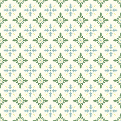 Vector Azulejo tile pattern, retro old tiles mosaic, geometric seamless pattern
