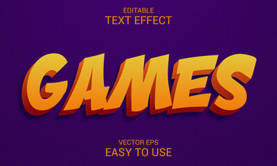 Game comic style Editable 3d text effect style 