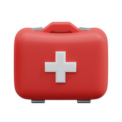 Fototapeta premium 3d render first aid kit icon