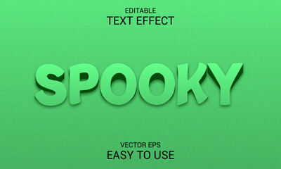 Spooky Editable 3d text effect style 