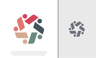 Global Community Logo Icon Elements Template. Community human Logo template vector. Community health care. Abstract Community logo. Human Resources Consulting Company.