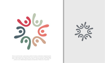 Global Community Logo Icon Elements Template. Community human Logo template vector. Community health care. Abstract Community logo. Human Resources Consulting Company.