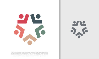 Global Community Logo Icon Elements Template. Community human Logo template vector. Community health care. Abstract Community logo. Human Resources Consulting Company.
