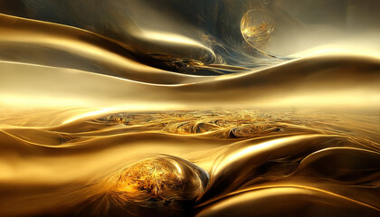 Luxury elegant gold background. Digital 3d illustration