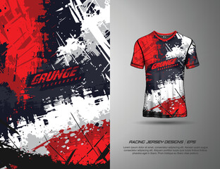 Tshirt sports grunge texture background for soccer jersey, downhill, cycling, football, gaming. - obrazy, fototapety, plakaty