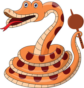 Snake Holding A Pungi Vector Illustration Graphic