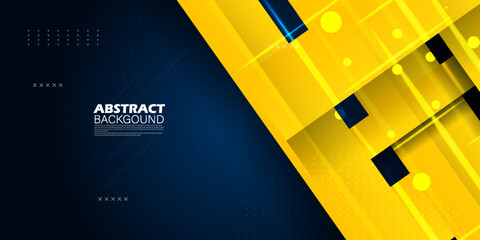 Modern Simple Abstract Background with Dark Blue And Bright Yellow Color Design.rectangle style. Eps10 Vector Template