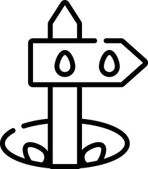 Easter liner icon vector