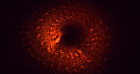 3D rendering abstract multicolor technology fractal light background