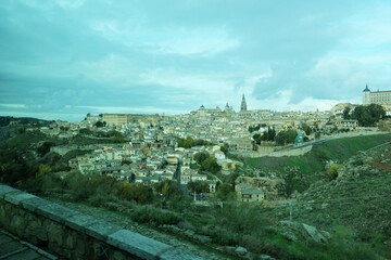 Cityscape of Toledo city, The capital of the region and ancient city set on a hill above the plains of Castilla-La Mancha in central Spain