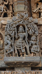 The Sculpture of Hindu God, Chennakeshawa Temple, Belur, Hassan, Karnataka, India