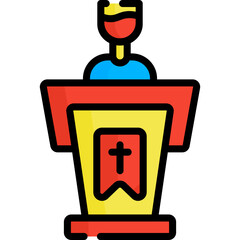 Easter color liner icon vector