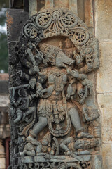 The Sculpture of Varaha Avatar on the Chennakeshawa Temple, Belur, Hassan, Karnataka, India.