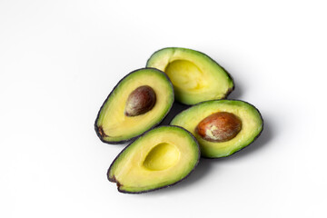 Avocado, isolated on white background.