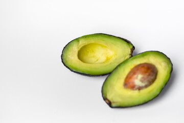 Avocado, isolated on white background.