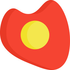 Easter flat color icon vector