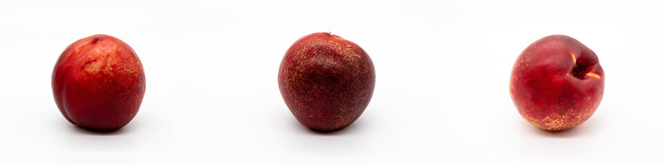 Peach on a white background