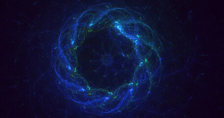 3D rendering abstract round light background