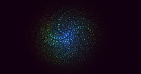 3D rendering abstract multicolor fractal light background