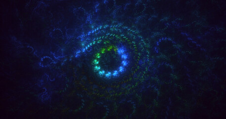 3D rendering abstract round light background