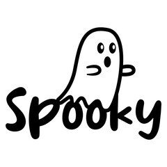 happy halloween ghost spooky and cute